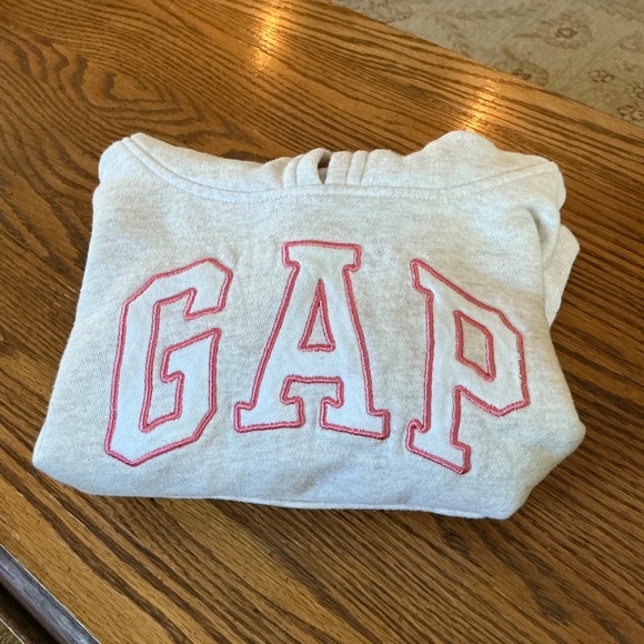 GAP Logo Pullover Hooded Sweatshirt in Heathered Gray sz 2T EUC - Picture 10 of 10